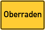 Place name sign Oberraden