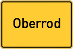 Place name sign Oberrod, Westerwald