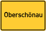 Place name sign Oberschönau, Thüringen