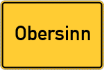 Place name sign Obersinn