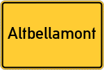 Place name sign Altbellamont