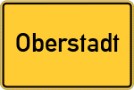 Place name sign Oberstadt
