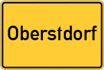 Place name sign Oberstdorf