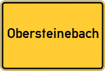 Place name sign Obersteinebach