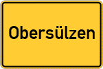 Place name sign Obersülzen