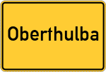Place name sign Oberthulba