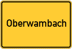 Place name sign Oberwambach, Westerwald