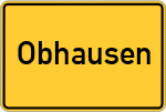 Place name sign Obhausen