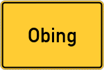 Place name sign Obing