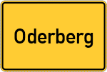 Place name sign Oderberg, Mark