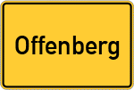 Place name sign Offenberg