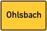 Place name sign Ohlsbach