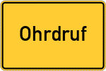 Place name sign Ohrdruf