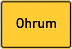 Place name sign Ohrum