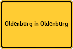 Place name sign Oldenburg in Oldenburg