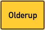 Place name sign Olderup