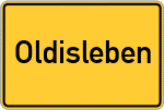 Place name sign Oldisleben