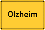 Place name sign Olzheim