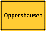 Place name sign Oppershausen, Thüringen