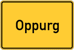 Place name sign Oppurg