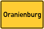 Place name sign Oranienburg