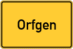 Place name sign Orfgen