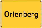 Place name sign Ortenberg, Hessen