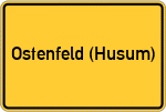 Place name sign Ostenfeld (Husum)