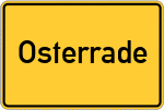 Place name sign Osterrade, Dithmarschen
