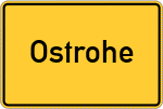 Place name sign Ostrohe