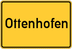 Place name sign Ottenhofen, Oberbayern