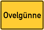 Place name sign Ovelgünne