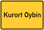 Place name sign Kurort Oybin