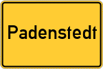 Place name sign Padenstedt