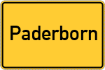Place name sign Paderborn