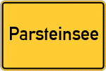 Place name sign Parsteinsee
