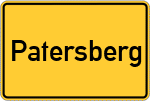 Place name sign Patersberg