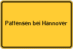 Place name sign Pattensen bei Hannover