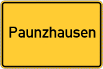 Place name sign Paunzhausen