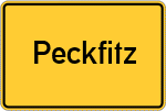 Place name sign Peckfitz