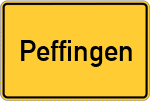 Place name sign Peffingen