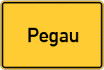Place name sign Pegau