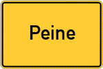 Place name sign Peine