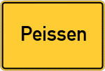 Place name sign Peissen, Holstein