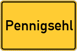 Place name sign Pennigsehl