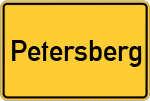 Place name sign Petersberg, Kreis Fulda
