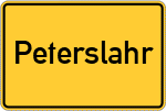 Place name sign Peterslahr
