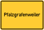 Place name sign Pfalzgrafenweiler