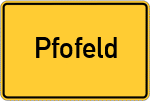 Place name sign Pfofeld