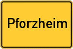 Place name sign Pforzheim